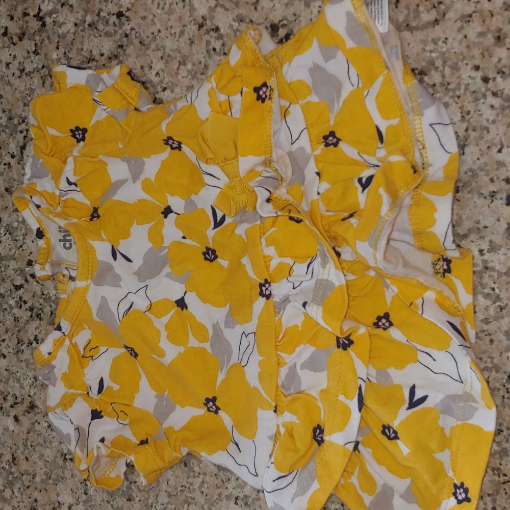 yellow flower top by carters 0-3 months